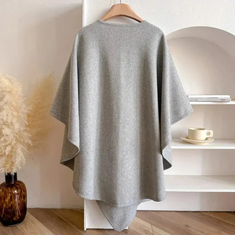 Poncho Coat Adjustable Wrap Windproof Microfiber Insulated