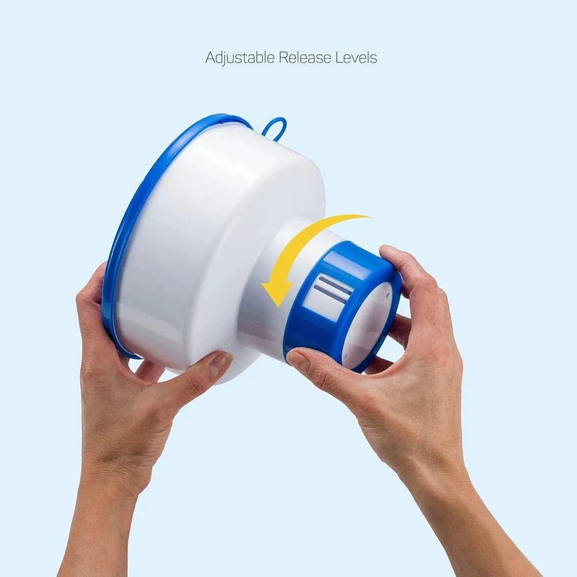 Pool Chemical Floater Adjustable Vent Holds Four Tablets