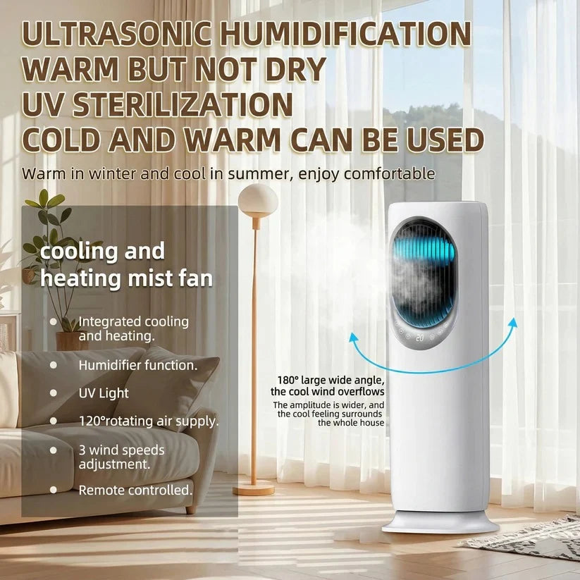 Portable Air Conditioner Cooling & Heating Humidifier 3L Tank