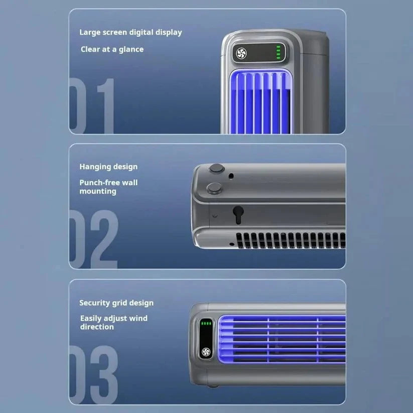 Portable Desk Fan Cordless Bladeless 12-Hour Runtime