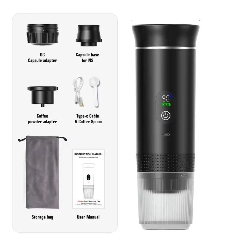 Portable Espresso Machine 20 Bar Capsule & Ground Compatible