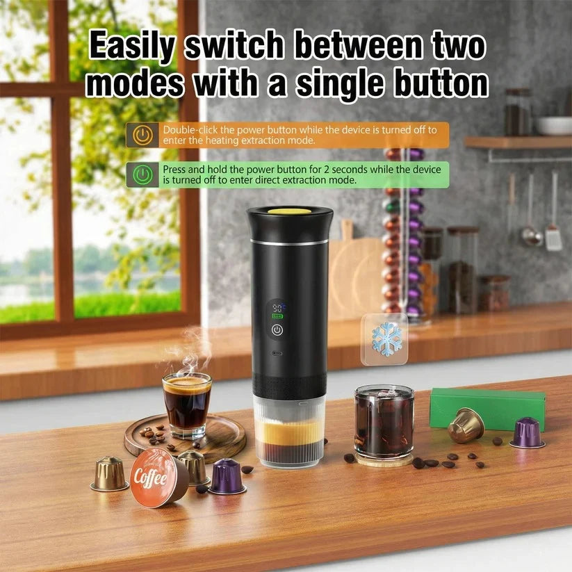 Portable Espresso Machine 20 Bar Capsule & Ground Compatible