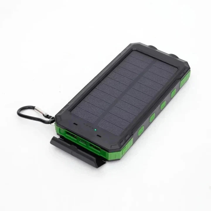 Portable Solar Power Bank Dual USB Water-Resistant
