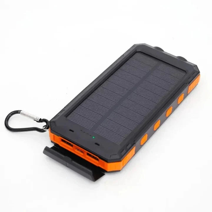 Portable Solar Power Bank Dual USB Water-Resistant