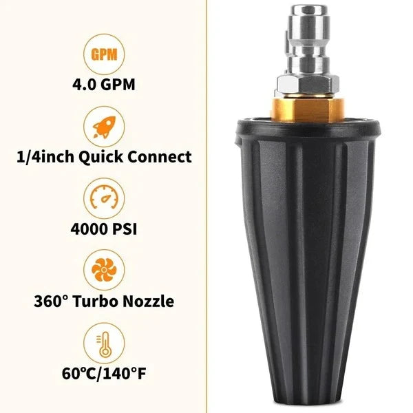 Pressure Washer Nozzle 360 Degree Rotating Brass