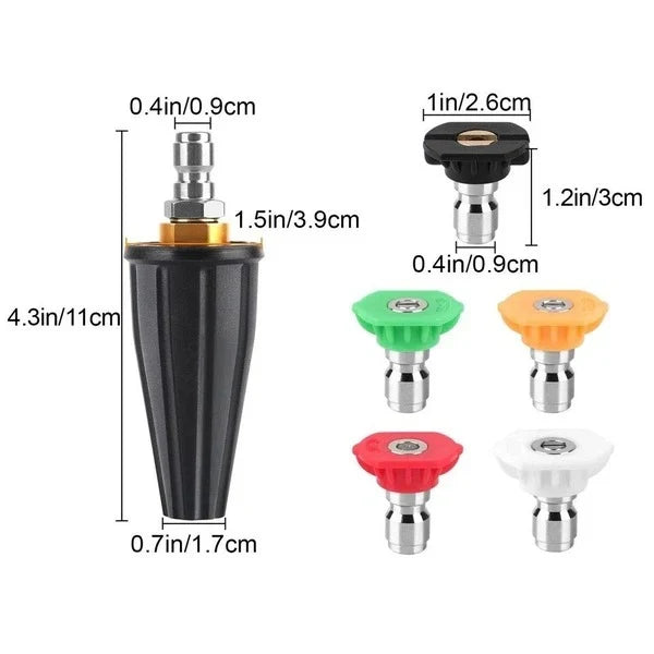 Pressure Washer Nozzle 360 Degree Rotating Brass
