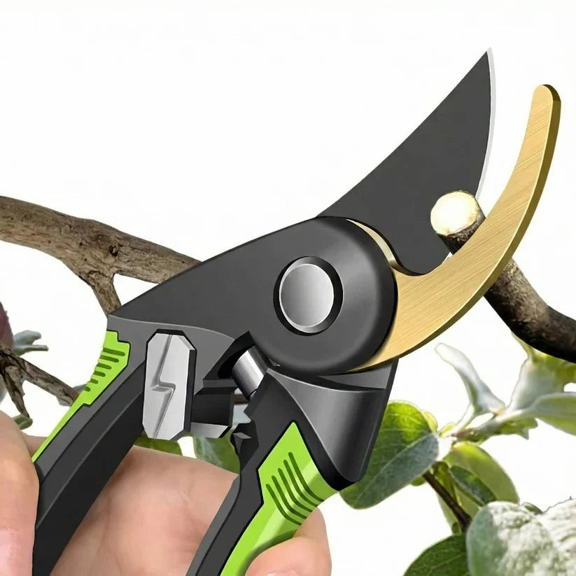Pruning Shears 1.4 Inch Cut Heat-Treated Steel Automatic Spring