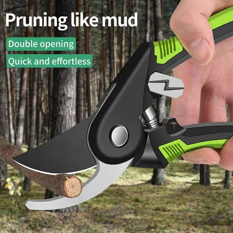 Pruning Shears 1.4 Inch Cut Heat-Treated Steel Automatic Spring
