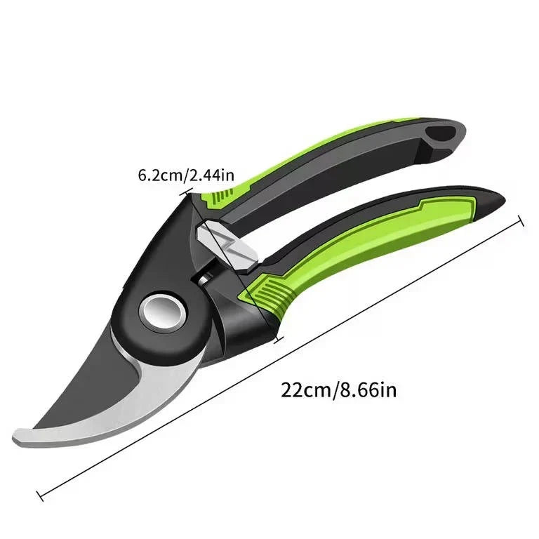 Pruning Shears 1.4 Inch Cut Heat-Treated Steel Automatic Spring