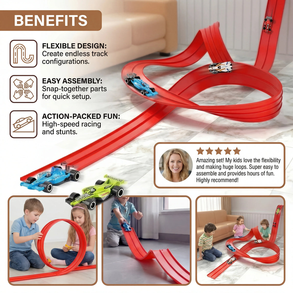 Race Track Set Bendable & Lighted Click Assembly