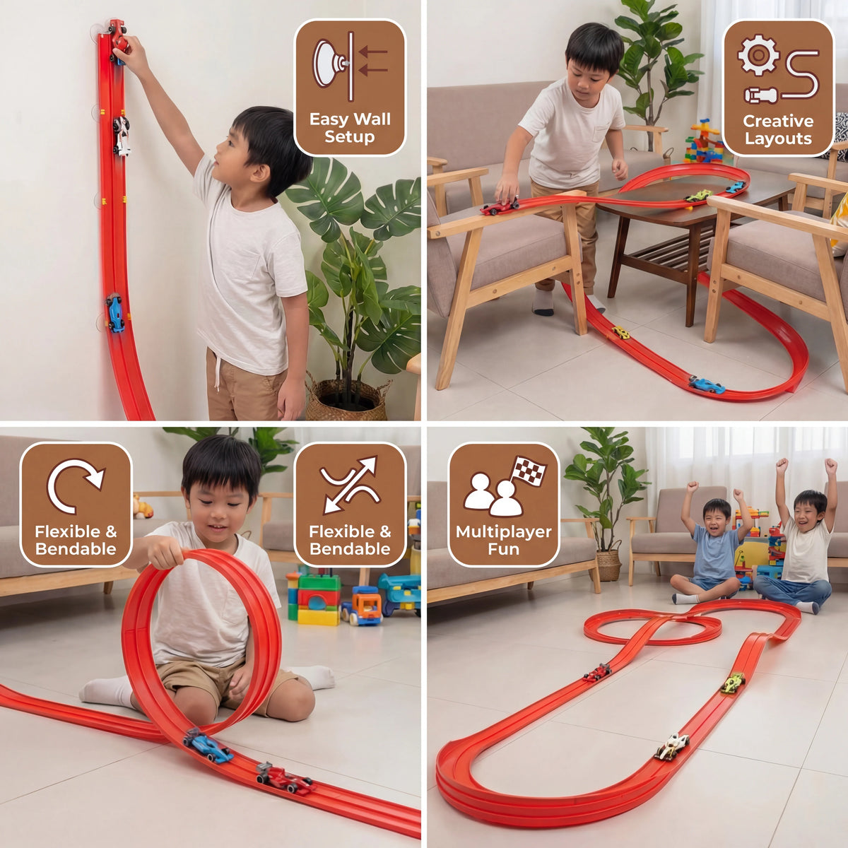 Race Track Set Bendable & Lighted Click Assembly