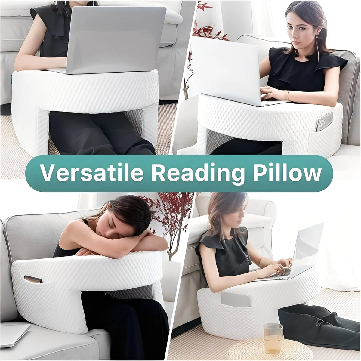 Reading Pillow U-Shaped Memory Foam Washable Cover