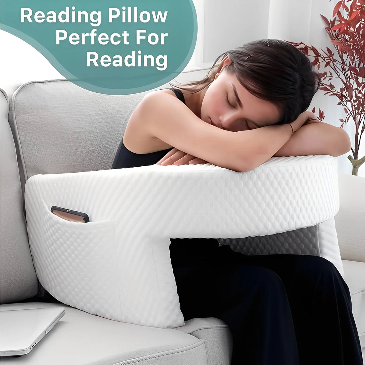 Reading Pillow U-Shaped Memory Foam Washable Cover