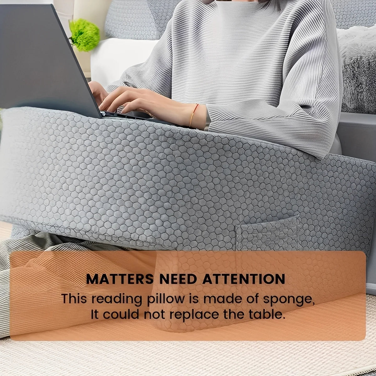 Reading Pillow U-Shaped Memory Foam Washable Cover