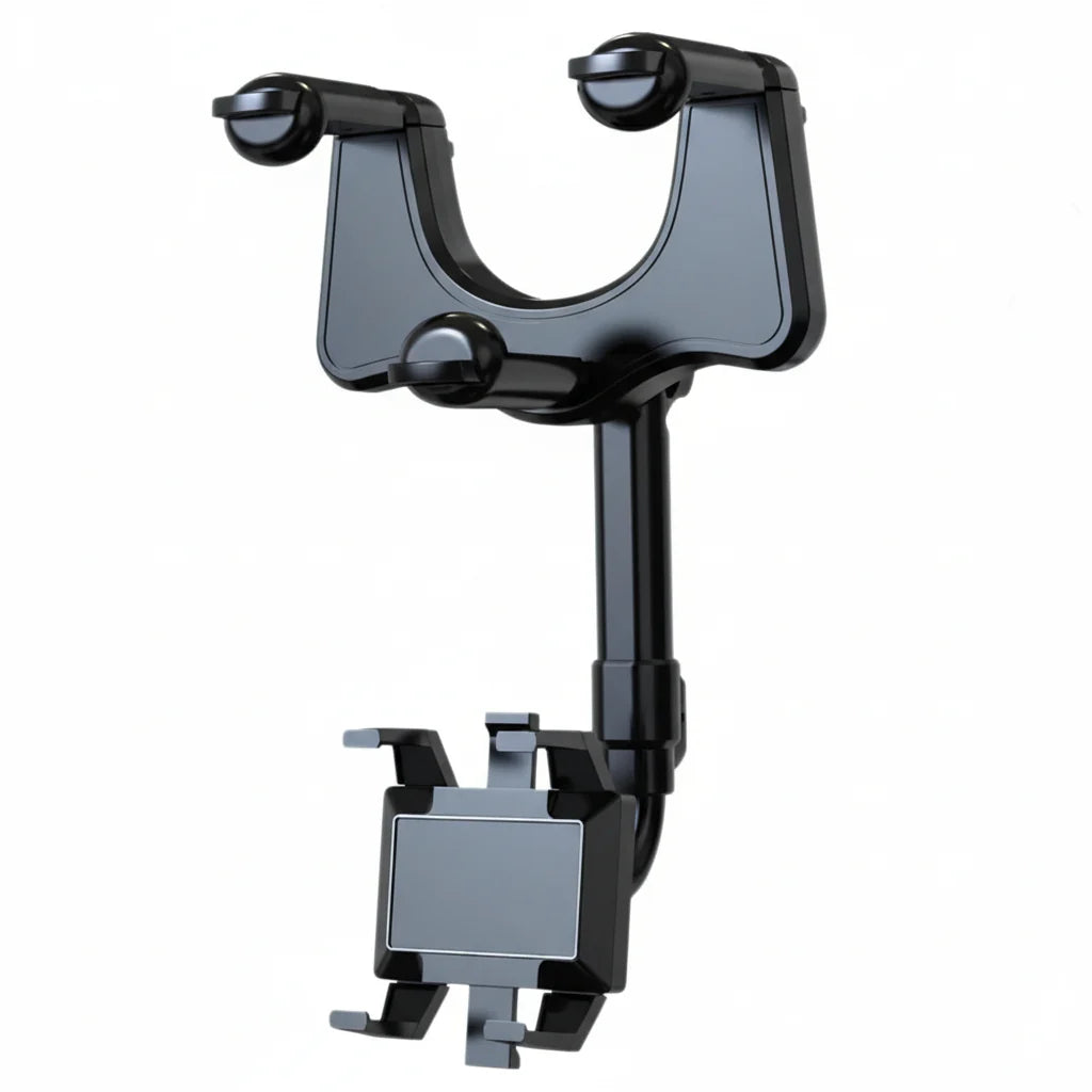 Rearview Mirror Phone Mount 360 Degree Clamp-On