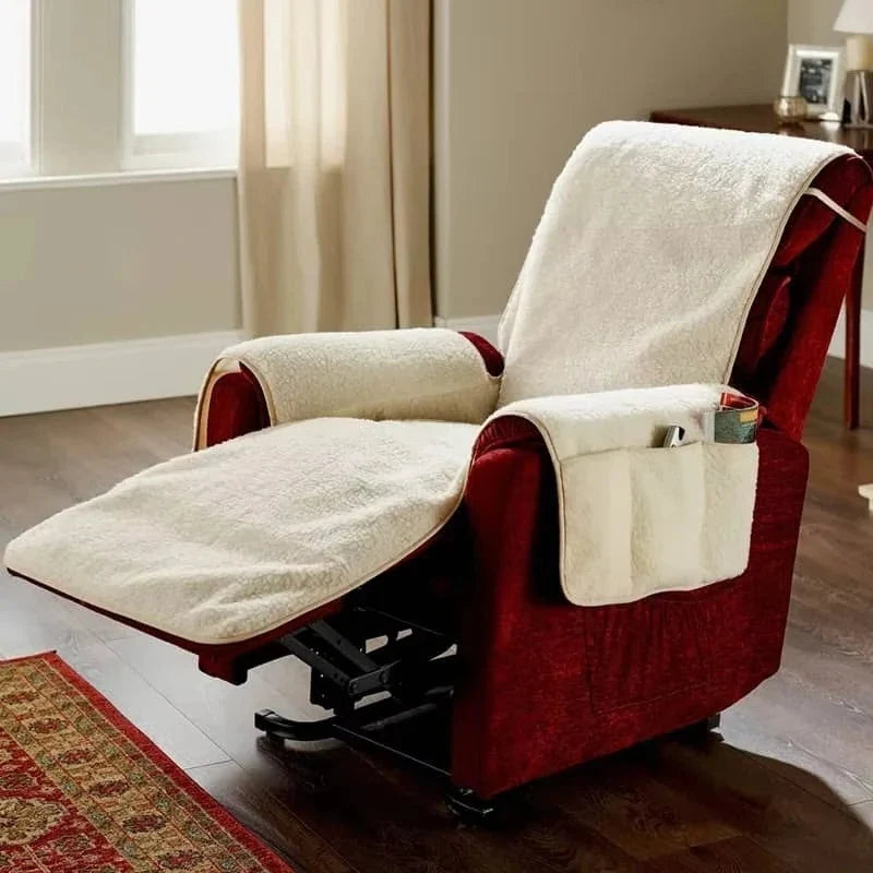 Recliner & Armchair Cover Plush Fleece Non-Slip Backing