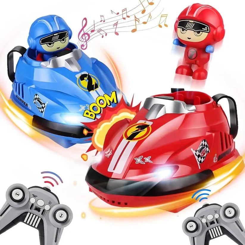 Remote Control Bumper Car Set 2-Pack Independent Remotes