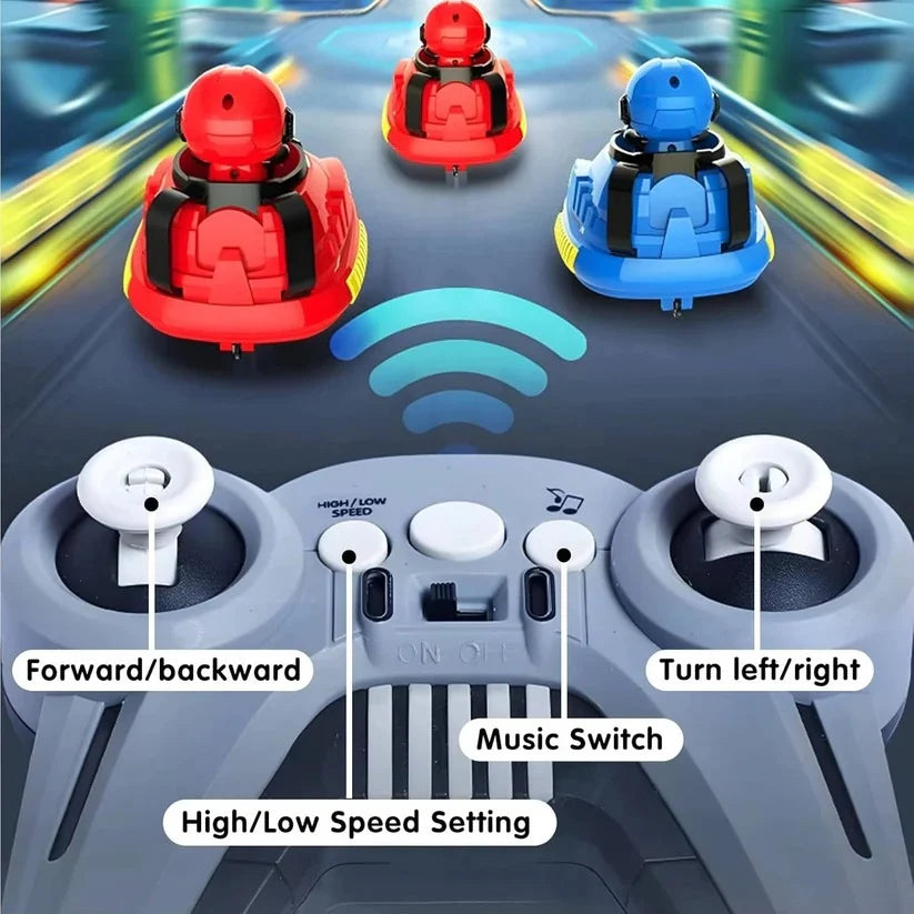 Remote Control Bumper Car Set 2-Pack Independent Remotes
