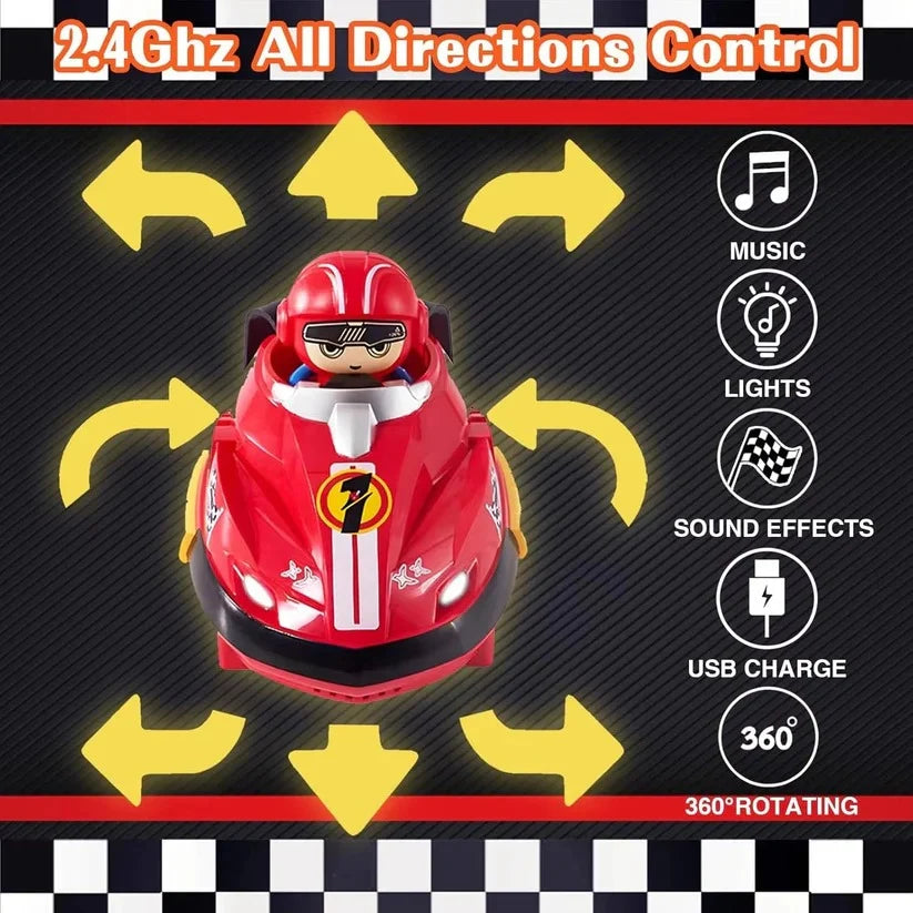 Remote Control Bumper Car Set 2-Pack Independent Remotes