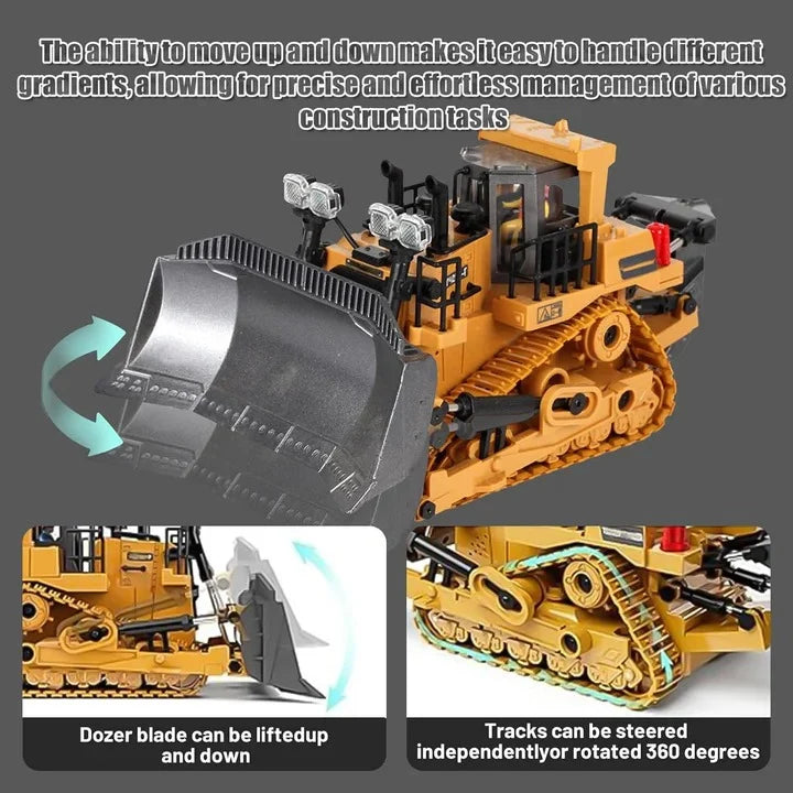 Remote Control Construction Vehicle 1:20 Scale Interchangeable Metal Attachments