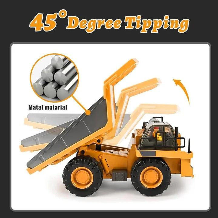Remote Control Construction Vehicle 1:20 Scale Interchangeable Metal Attachments