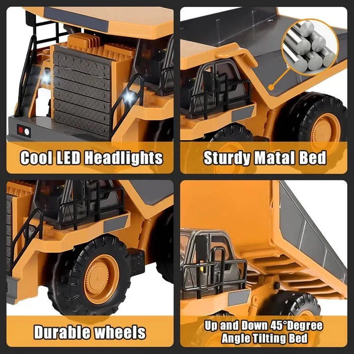 Remote Control Construction Vehicle 1:20 Scale Interchangeable Metal Attachments