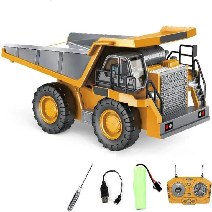 Remote Control Construction Vehicle 1:20 Scale Interchangeable Metal Attachments