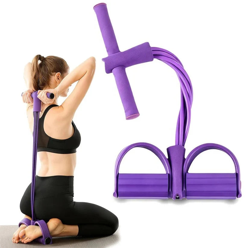 Resistance Band Foot-Pedal Detachable Handles 50 lb