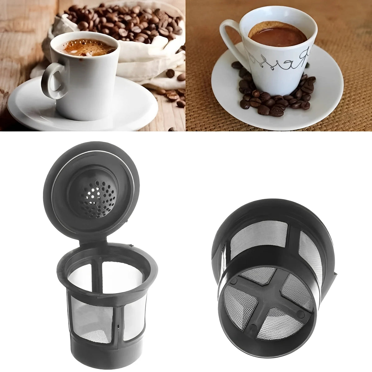 Reusable Coffee Pods Stainless Steel Micro-Hole Set of 3