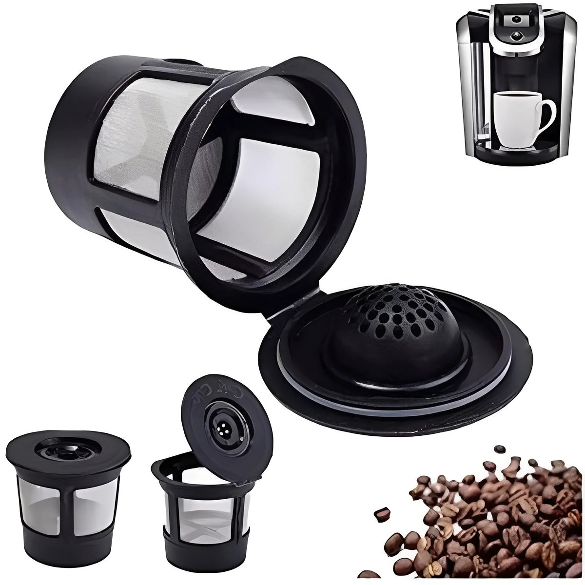 Reusable Coffee Pods Stainless Steel Micro-Hole Set of 3