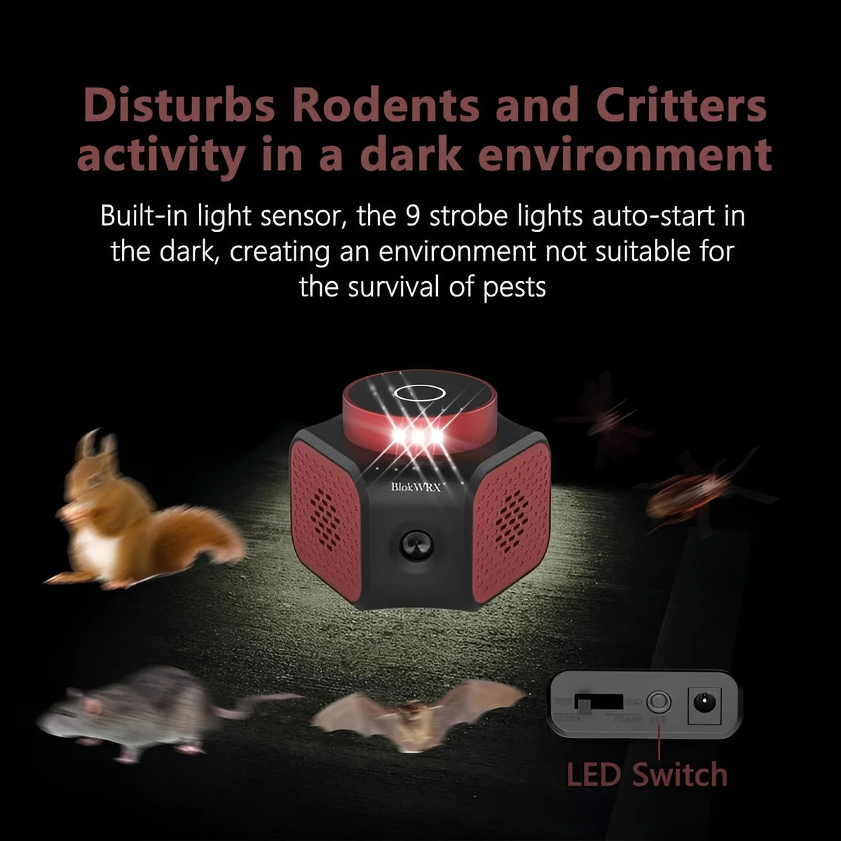 Rodent Repeller Ultrasonic & Electromagnetic Plug-In 1,067 Sq Ft