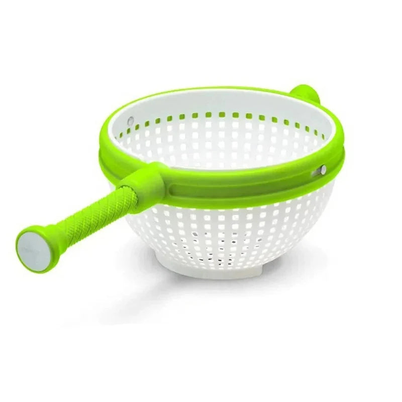 Salad Spinner Manual Spin Rinse & Drain Space-Saving