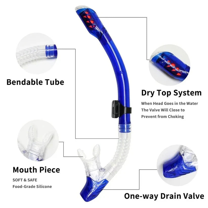 Scuba Mask Tempered Glass Anti-Fog Silicone Seal