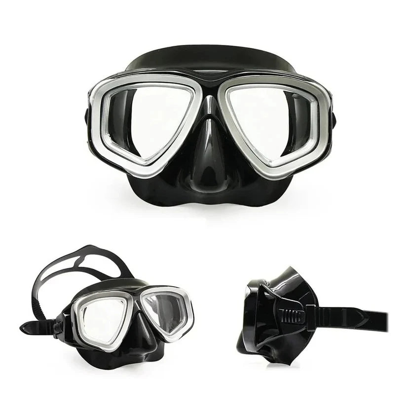 Scuba Mask Tempered Glass Anti-Fog Silicone Seal