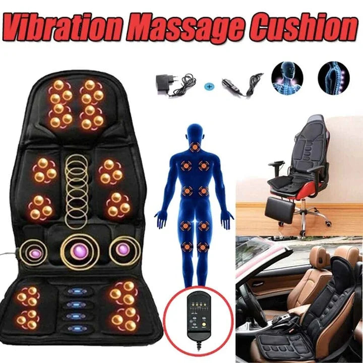 Seat Massage Cushion Heated 8 Modes Portable