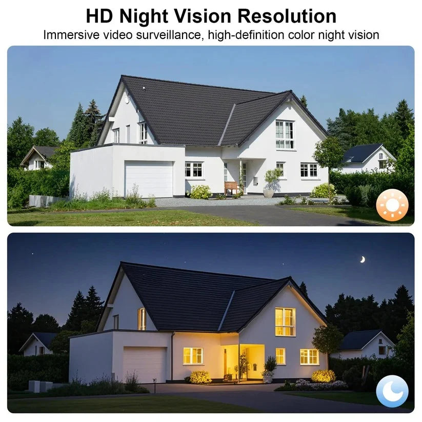 Security Camera Solar Powered 2K Color Night Vision