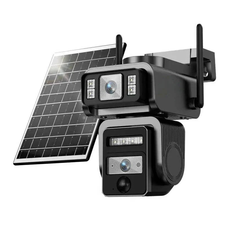 Security Camera Solar-Powered Auto-Tracking Dual 1080P