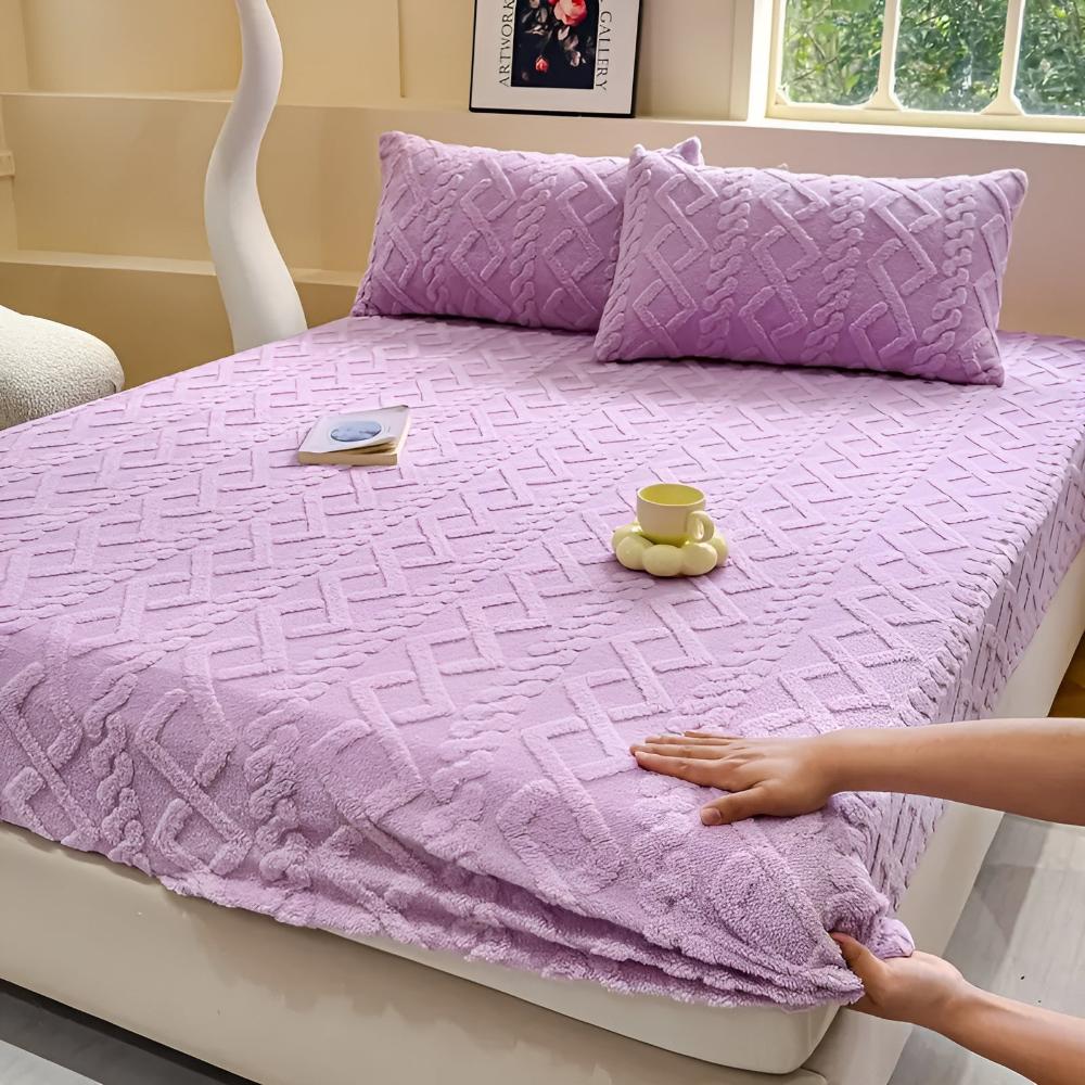 Sheet Set Velvet Sherpa Deep Pockets All-Season Comfort