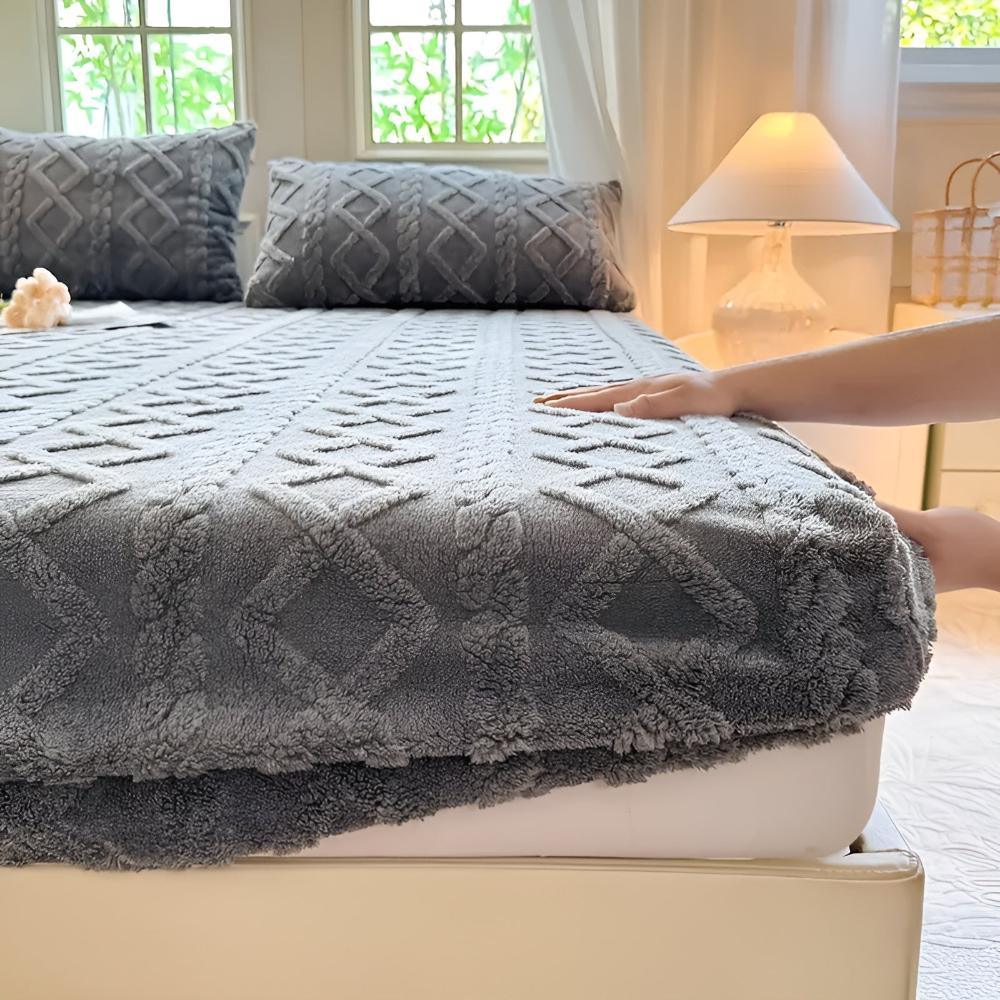 Sheet Set Velvet Sherpa Deep Pockets All-Season Comfort