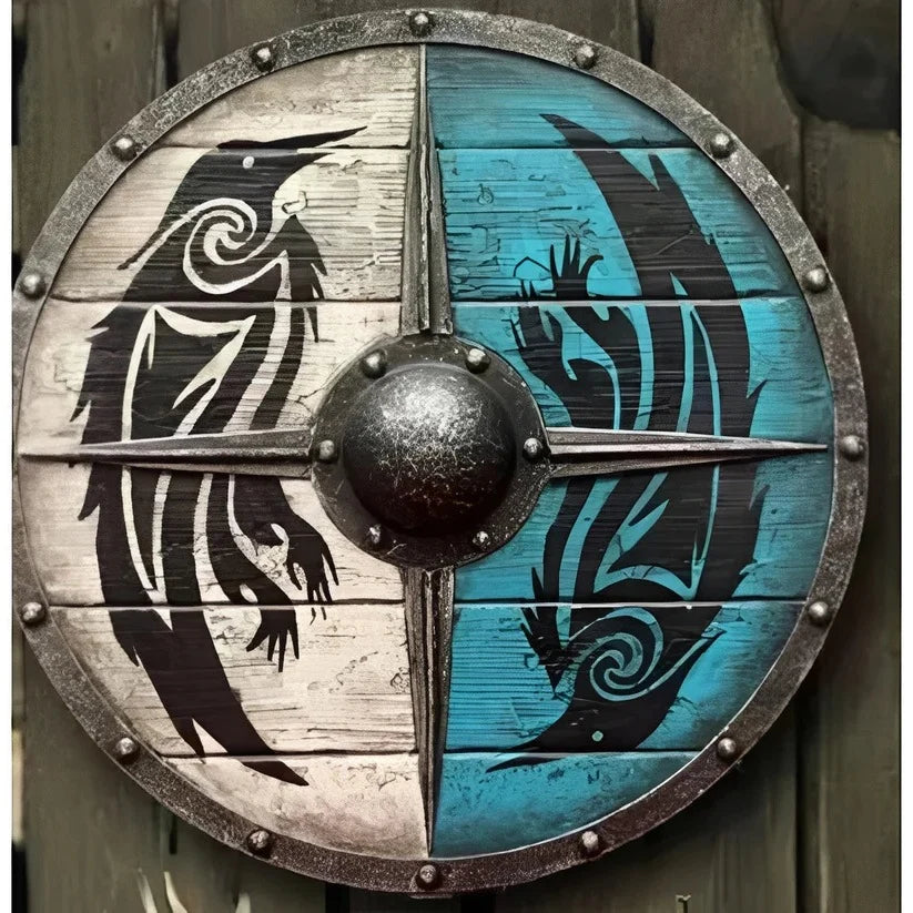 Shield Solid Wood Distressed 12 Inch Wall Mountable