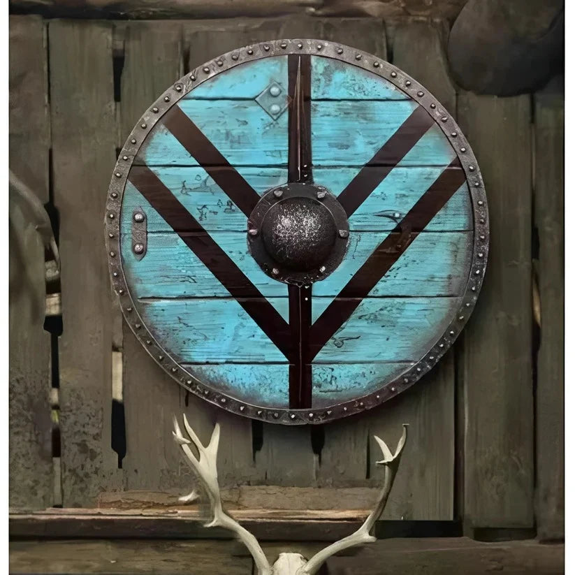 Shield Solid Wood Distressed 12 Inch Wall Mountable