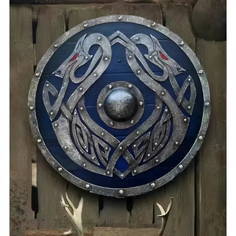 Shield Solid Wood Distressed 12 Inch Wall Mountable