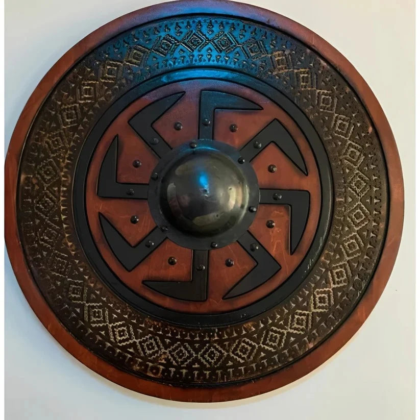 Shield Solid Wood Distressed 12 Inch Wall Mountable