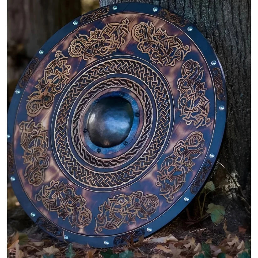Shield Solid Wood Distressed 12 Inch Wall Mountable