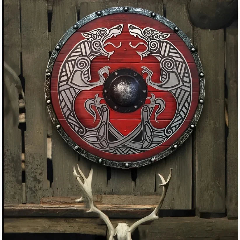 Shield Solid Wood Distressed 12 Inch Wall Mountable
