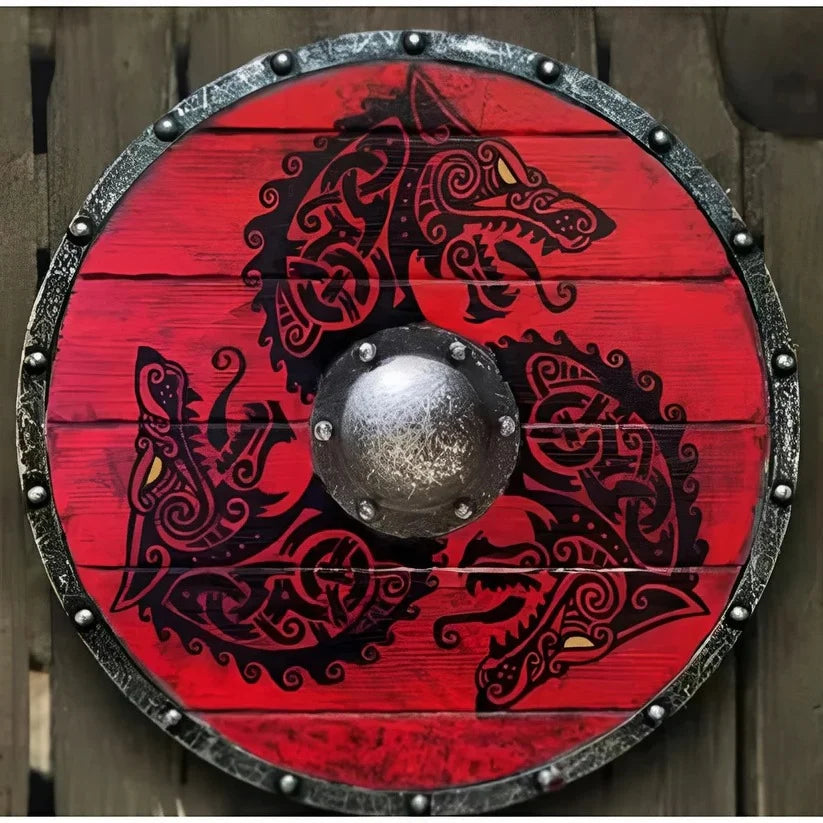Shield Solid Wood Distressed 12 Inch Wall Mountable