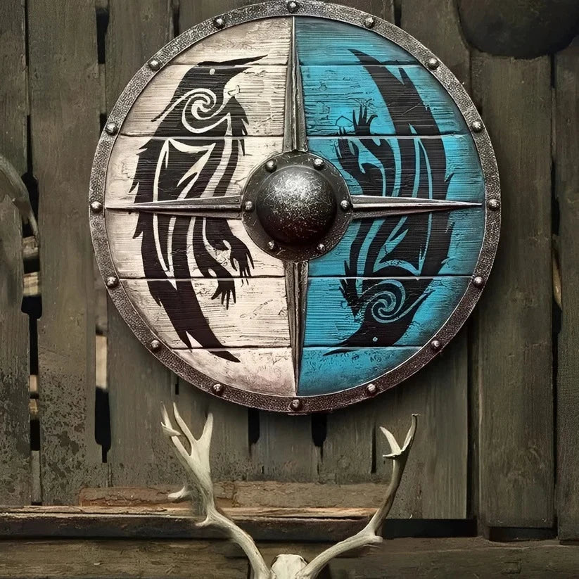 Shield Solid Wood Distressed 12 Inch Wall Mountable