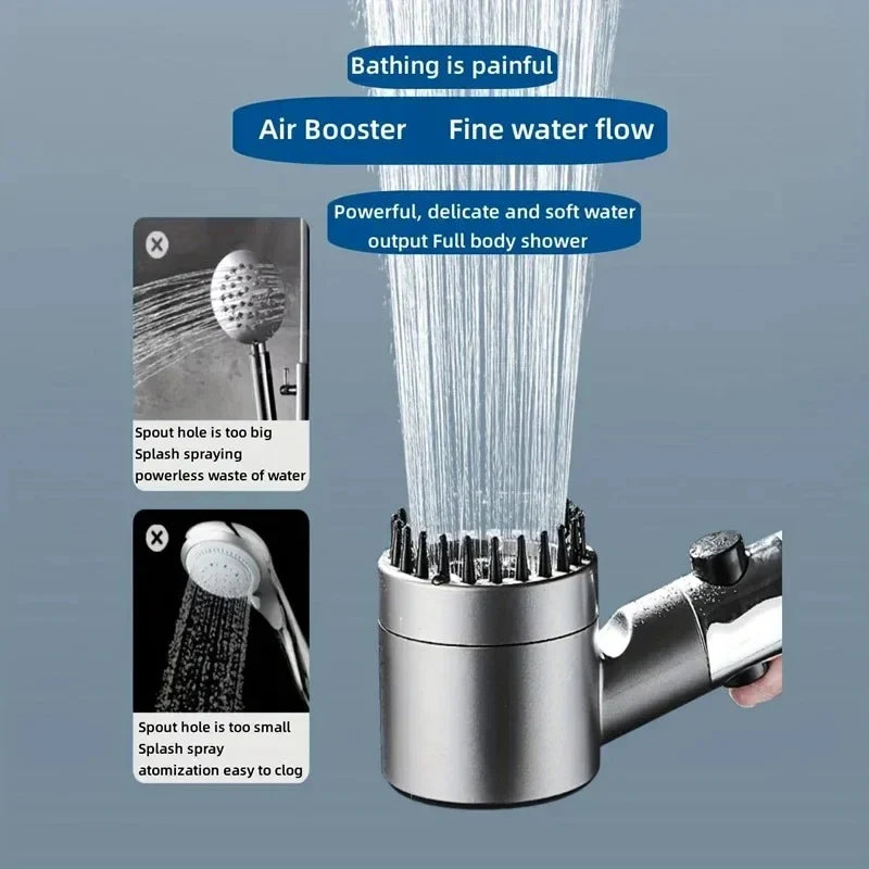 Shower Head 4-Mode Adjustable Built-In Filter