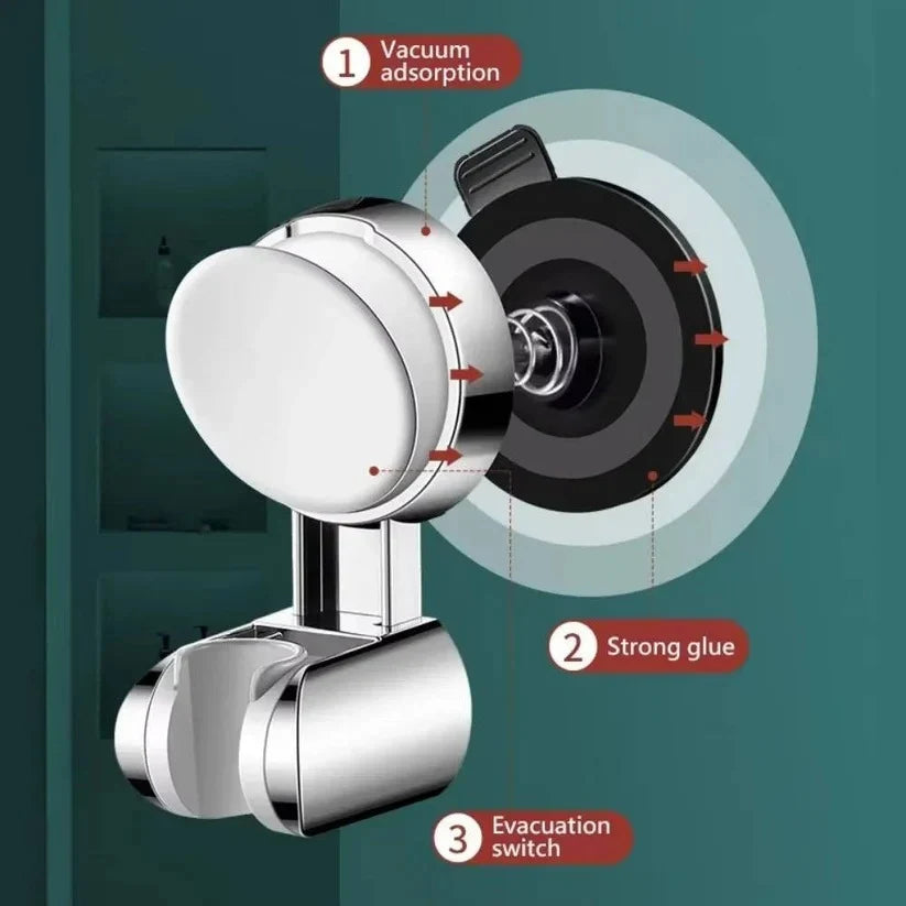 Shower Head Holder Adjustable 360 Degree Suction Lock