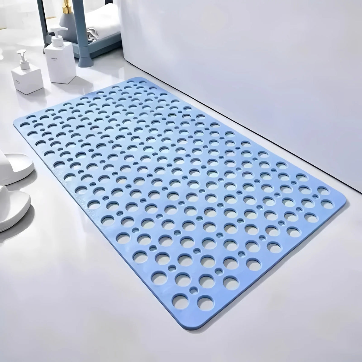 Shower Mat Suction Cup Grid & Drainage Holes